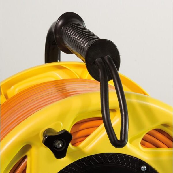 Cavo Patch Cat7A Plug RJ45 6A S/FTP LSZH con Avvolgicavo 90m Arancione