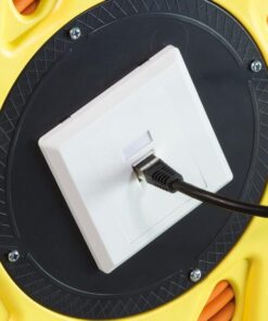 Cavo Patch Cat7A Plug RJ45 6A S/FTP LSZH con Avvolgicavo 90m Arancione