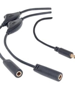 Cavo Splitter Cuffie con Controllo Volume 3,5''M/2x3,5''F 3 m Nero