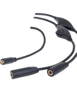 Cavo Splitter Cuffie con Controllo Volume 3,5''M/2x3,5''F 3 m Nero