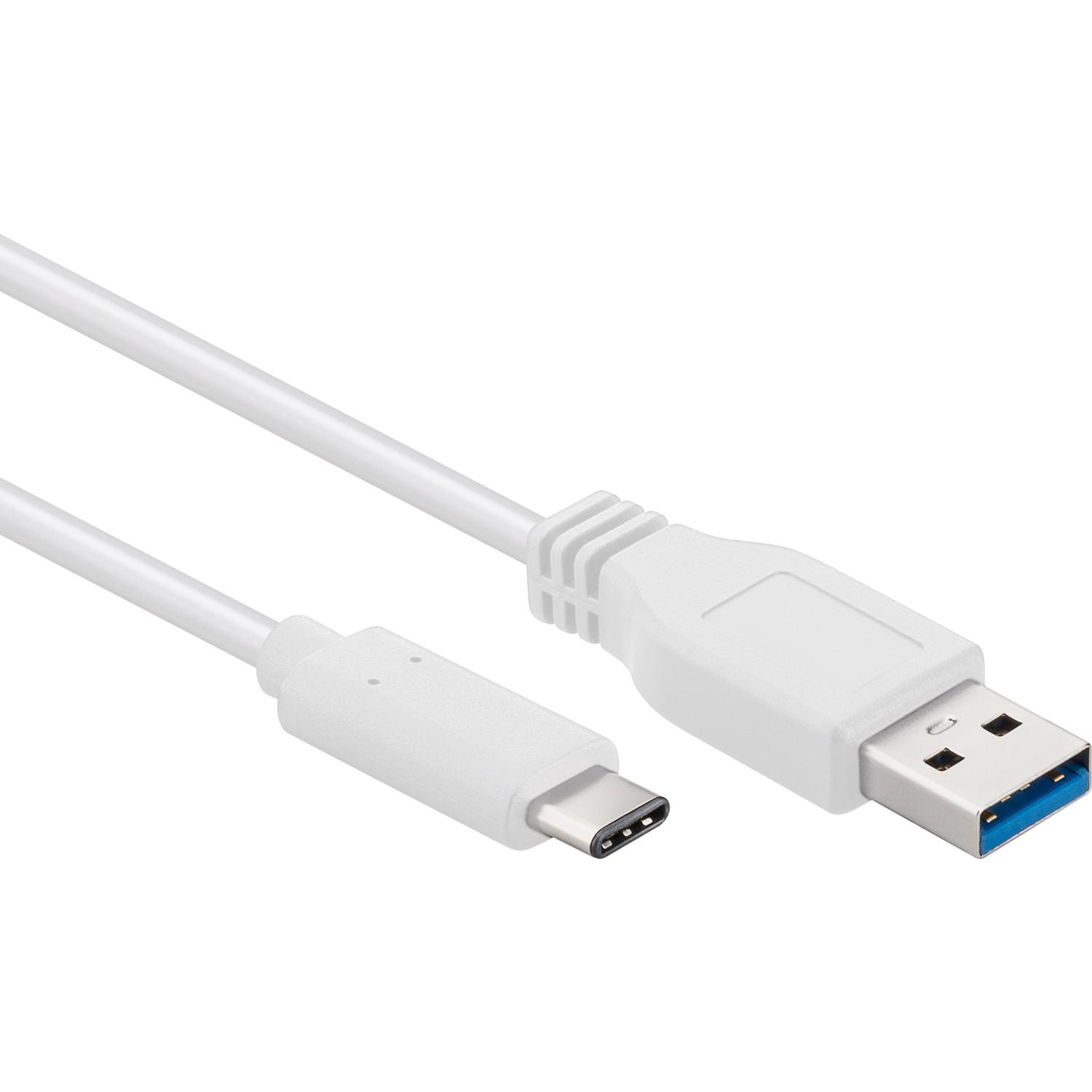 Cavo USB-A 3.0 Maschio USB-C™ Maschio 0,5m Bianco