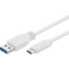 Cavo USB-A 3.0 Maschio USB-C™ Maschio 0,5m Bianco