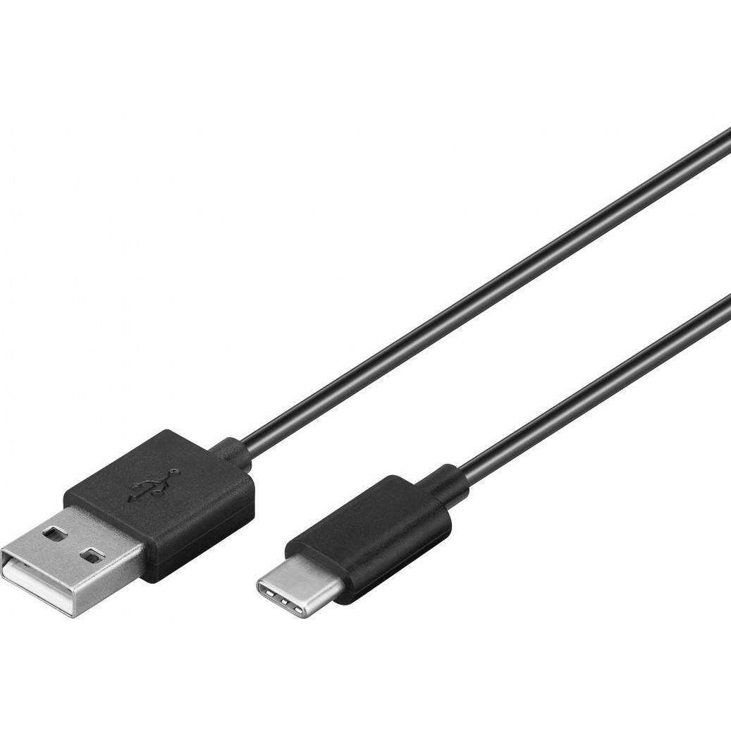 Cavo USB A Maschio 2.0 / USB-C Maschio 0,1m Nero