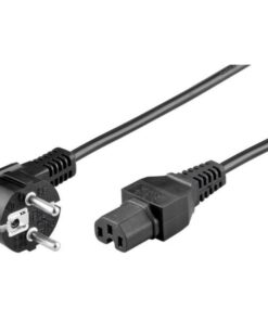 Cavo alimentazione C15 F a Schuko angolato 2m nero