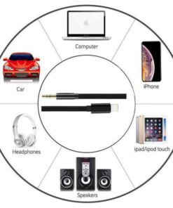 Cavo da Apple Lightning a Audio 3,5'' M 1m Nero