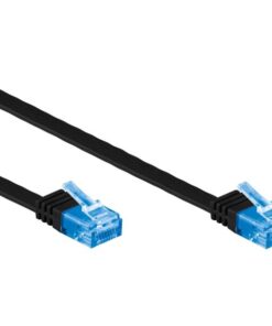 Cavo di Rete Patch Flat in Rame Cat.6A UTP 10m Nero