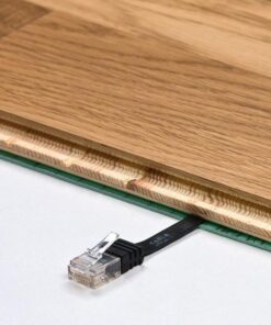 Cavo di Rete Patch Piatto in Rame Cat.6 Nero UTP 2m