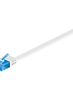 Cavo di Rete Patch Piatto in Rame Cat.6A UTP 1m Bianco