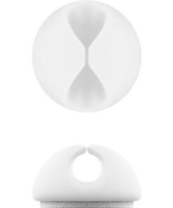 Clip Fermacavo Set da 5 pz Varie Misure Bianco