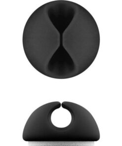 Clip Fermacavo Set da 5 pz Varie Misure Nero