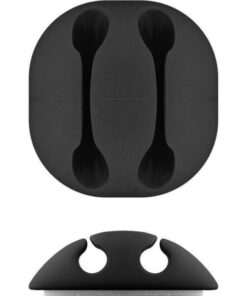 Clip Fermacavo Set da 5 pz Varie Misure Nero