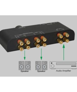 Commutatore audio per casse acustiche 2 vie con Terminali a banana