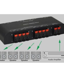 Commutatore audio per casse acustiche 4 vie con Terminali a pressione