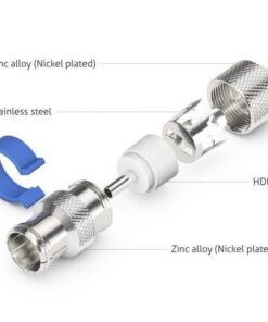 Confezione 10 Adattatori Coassiali Femmina per Cavi Diametro 6,5mm