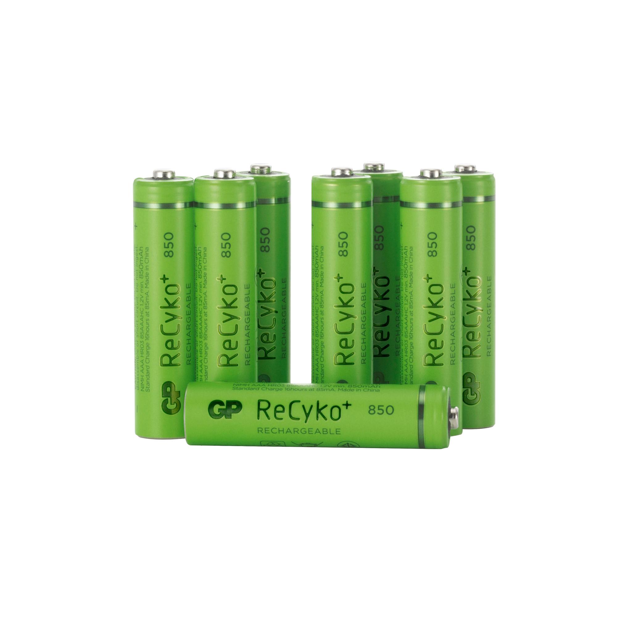 Confezione risparmio 8 Batterie Ricaricabili AAA Mini Stilo 850mAh GP ReCyko+