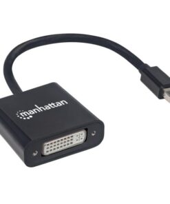 Convertitore Attivo MiniDP M a DVI F 15cm 4K Nero