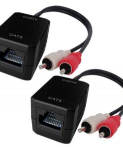 Convertitore Extender RJ45 Cat.5 2xRCA