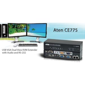 Extender KVM USB VGA Dual View con Deskew 300m CE775