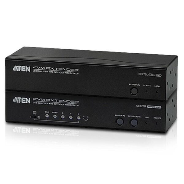 Extender KVM USB VGA Dual View con Deskew 300m CE775