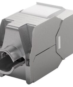 Frutto Keystone RJ45 Cat.6A STP con Otturatore Nero