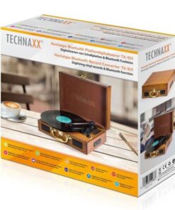 Giradischi Convertitore Vinile LP Bluetooth MP3 WMA 3 Velocità Marrone