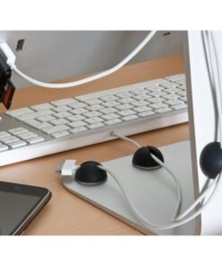 Gommini Fermacavo Adesivi da Scrivania Nero