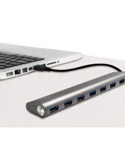 Hub USB 3.0 SuperSpeed 7 porte Alluminio Silver