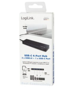 Hub USB-C 3.1 SuperSpeed 3 Porte USB-A 1 porta USB-C Nero