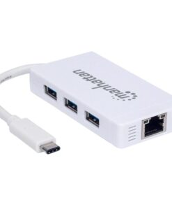 Hub USB-C™ 3 porte USB-A 3.0 con Adattatore Ethernet Gigabit