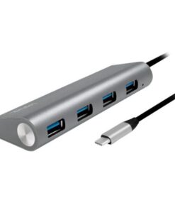 Hub USB-C™ SuperSpeed 4 Porte Alluminio Silver