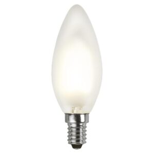 Lampada LED Candela Smerigliata E14 Bianco Caldo 2W Filamento A+