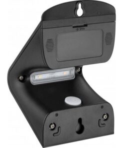 Lampada LED Solare a Muro 2W IP65 Sensore di Movimento Nero