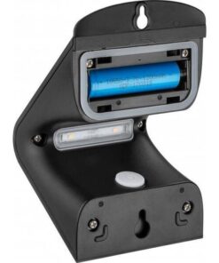 Lampada LED Solare a Muro 2W IP65 Sensore di Movimento Nero
