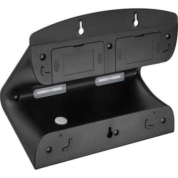 Lampada LED Solare a Muro IP65 Sensore di Movimento Crepuscolare Nero