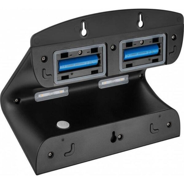 Lampada LED Solare a Muro IP65 Sensore di Movimento Crepuscolare Nero