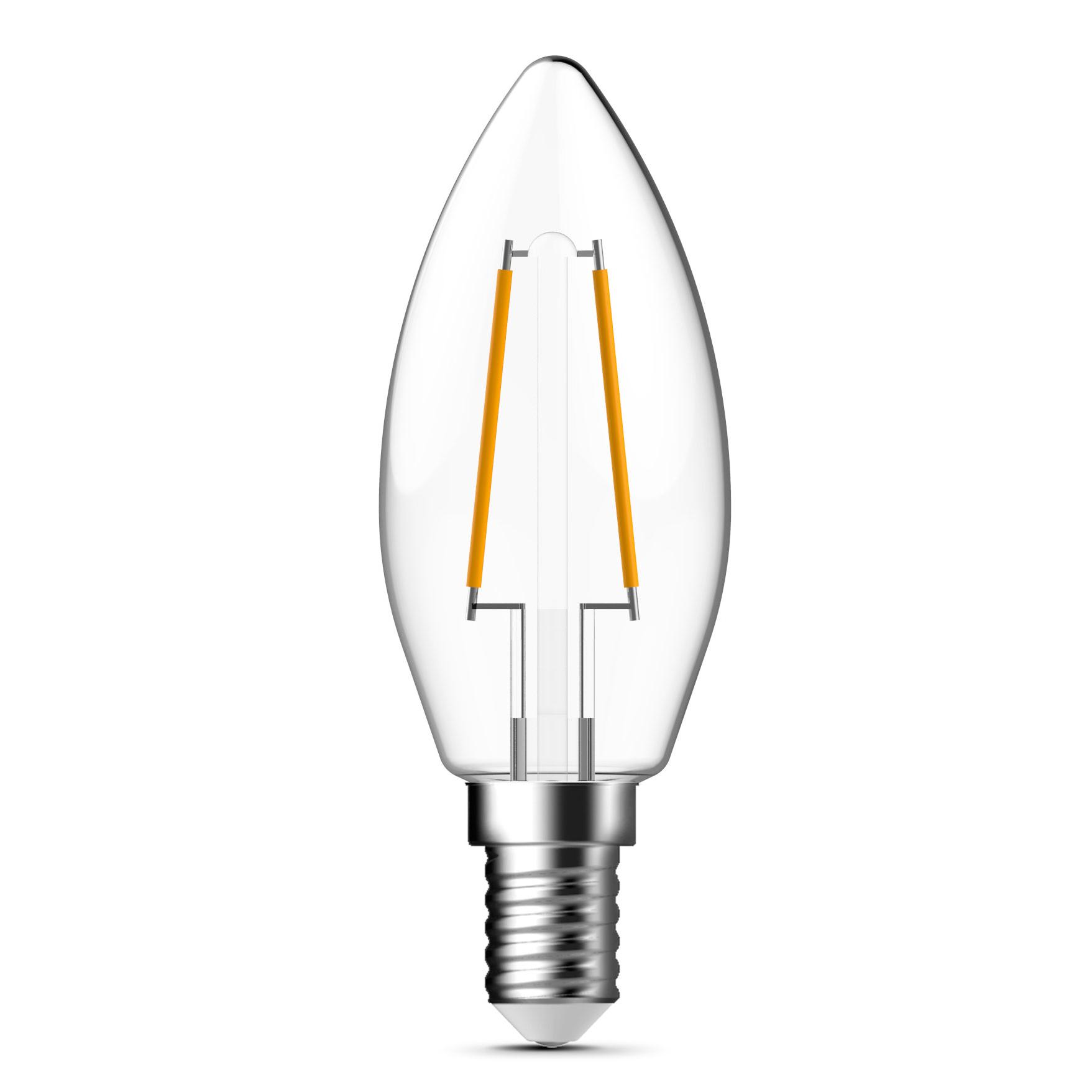Lampadina LED E14 Bianco Caldo 2W Filamento Classe A++