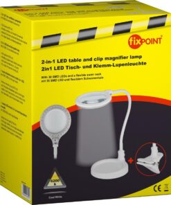 Lente di Ingrandimento 30 LED SMD 5W con Clip e Collo Flessibile, A+