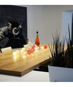 Luci LED Decorative a Batteria Palline Bianco/Rosa di Cotone A++