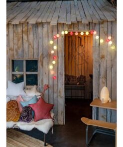 Luci LED Decorative a Batteria Palline Bianco/Rosa di Cotone A++