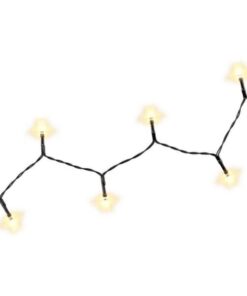 Luci Natalizie Interno/Esterno Batteria 24LED 8 Funzioni Cavo Nero A++