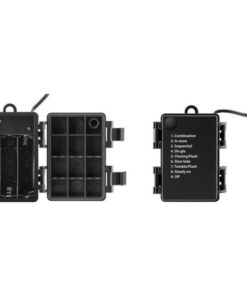 Luci Natalizie Interno/Esterno Batteria 24LED 8 Funzioni Cavo Nero A++