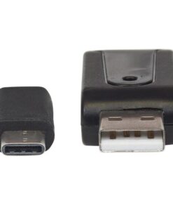 Mini Lettore Card Reader USB-C™ SD MicroSD 60mm Nero