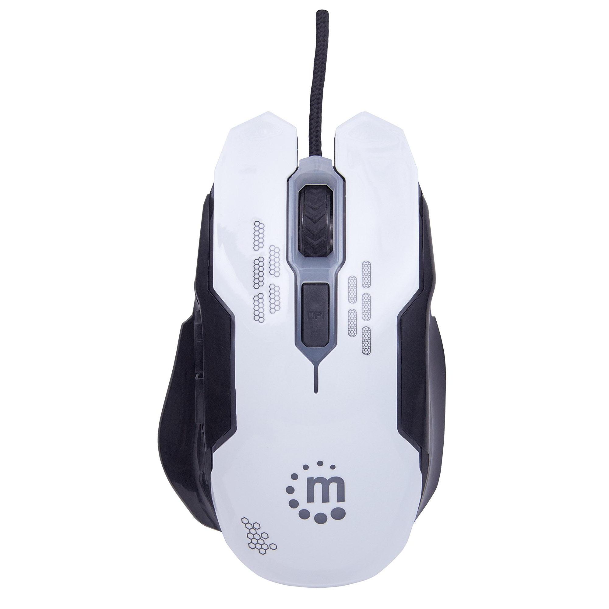 Mouse Gaming USB 2400dpi 6 Tasti Bianco