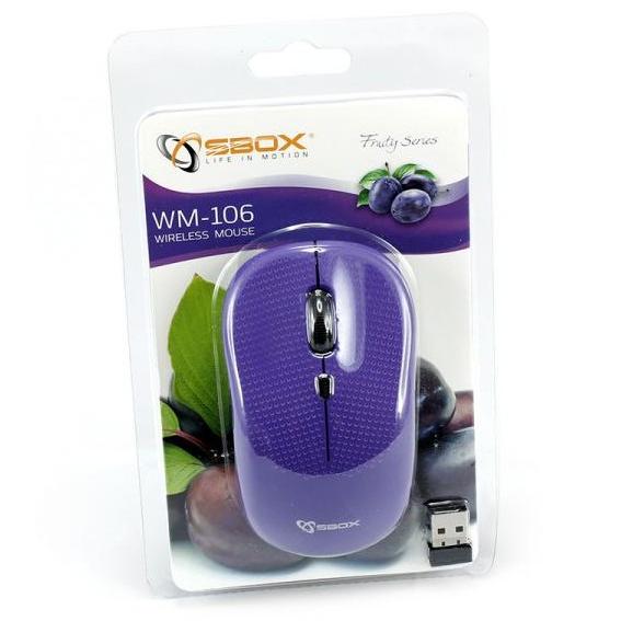 Mouse Wireless 1600dpi WM-106U Plum Viola
