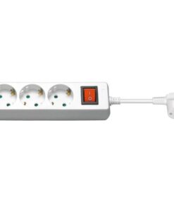Multipresa 3 Posti Schuko con Interruttore e Cavo 3m