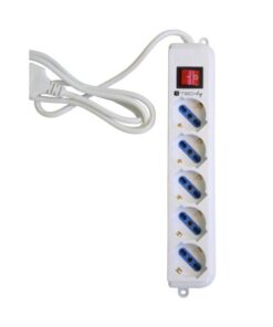 Multipresa 5 Posti Italiana Bipasso / Schuko Cavo 3m
