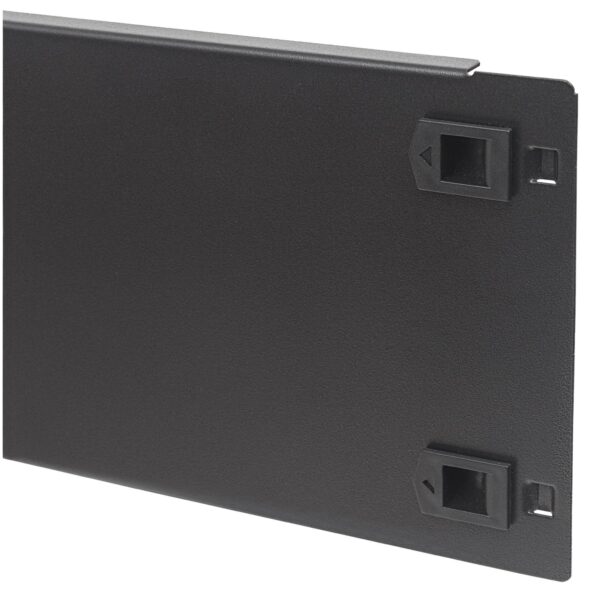 Pannello Cieco Toolless a Clip per Armadi Rack 19'' 3U Nero
