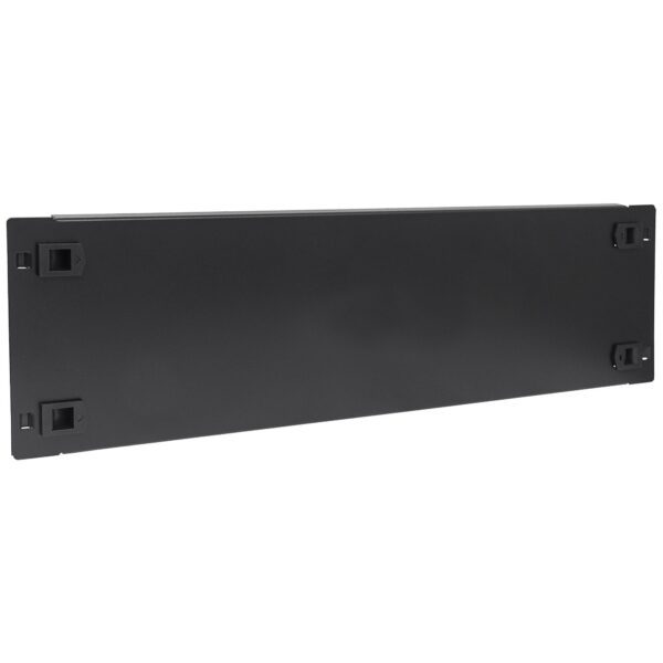 Pannello Cieco Toolless a Clip per Armadi Rack 19'' 3U Nero