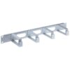 Pannello Passacavi 19'' 4 anelli in plastica 1U Grigio