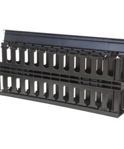 Pannello Passacavi 19'' doppio 1U con Coperchio